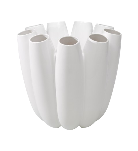 flor vase white
