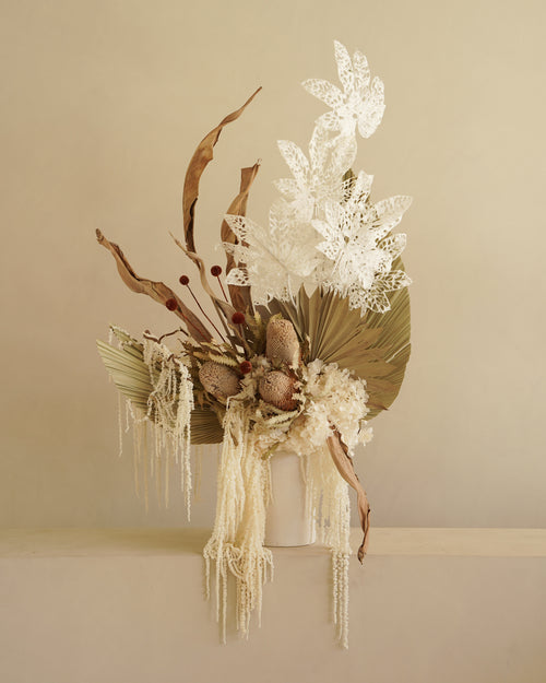 Dried floral arrangement