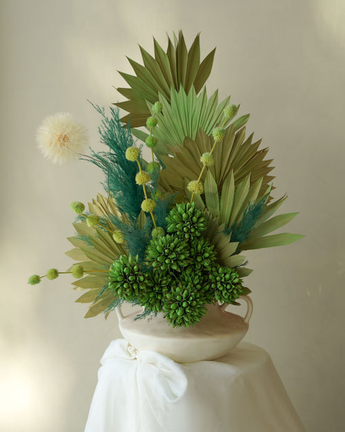 Lush green fan leaves bouquet