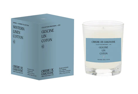 Glycine, Linen & Cotton Scented Candle