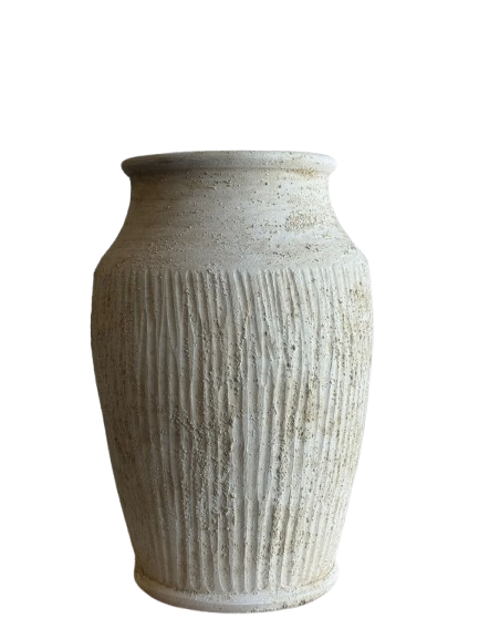terra ribbed vase
