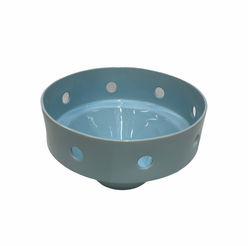 saggar vase aqua blue